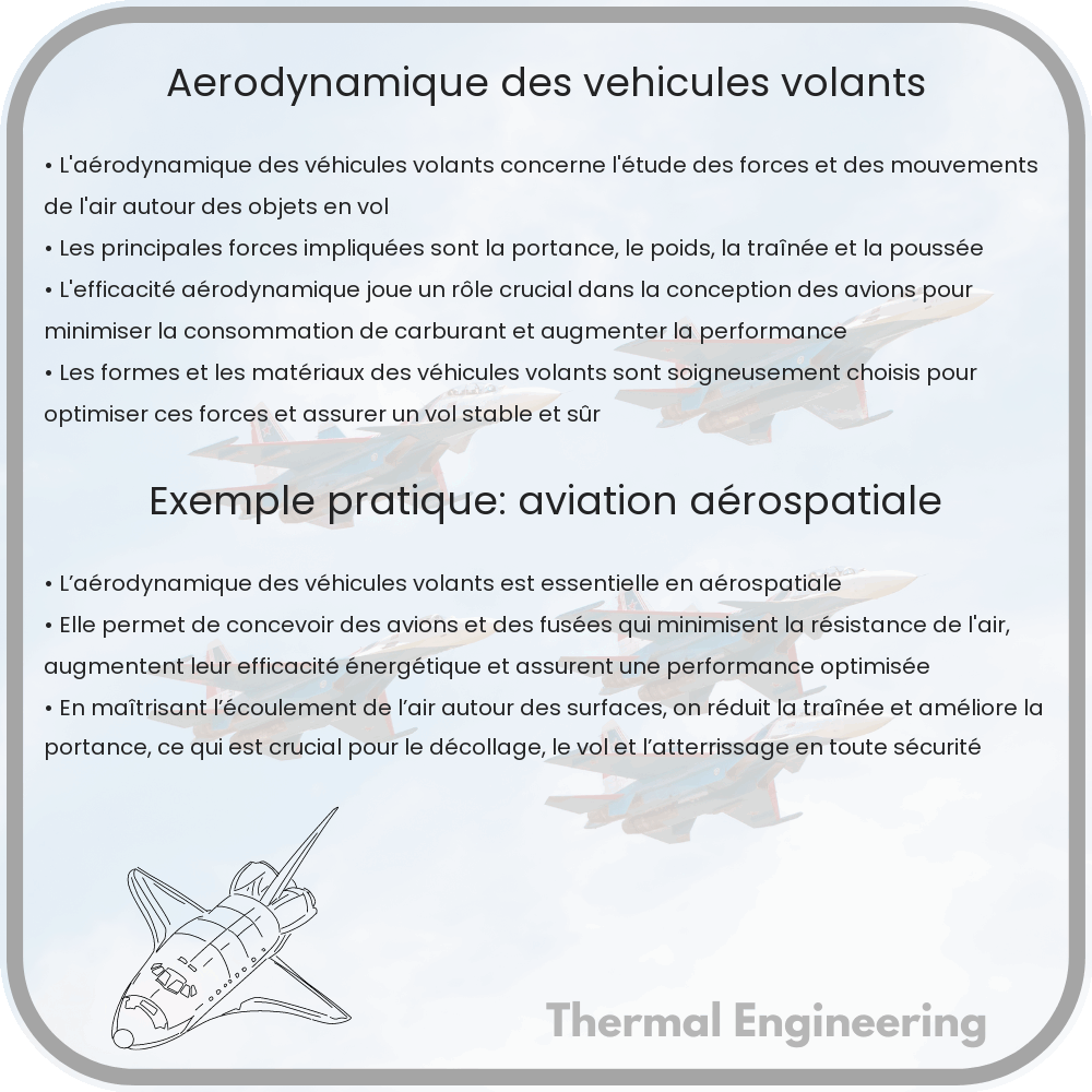 Aérodynamique des véhicules volants