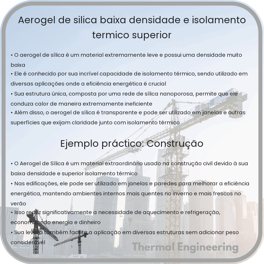 Aerogel de Sílica | Baixa Densidade e Isolamento Térmico Superior
