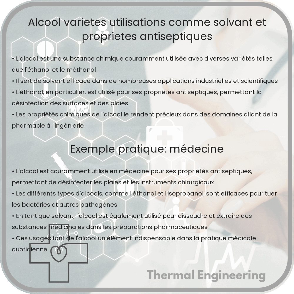 Alcool | Variétés, Utilisations comme Solvant et Propriétés Antiseptiques