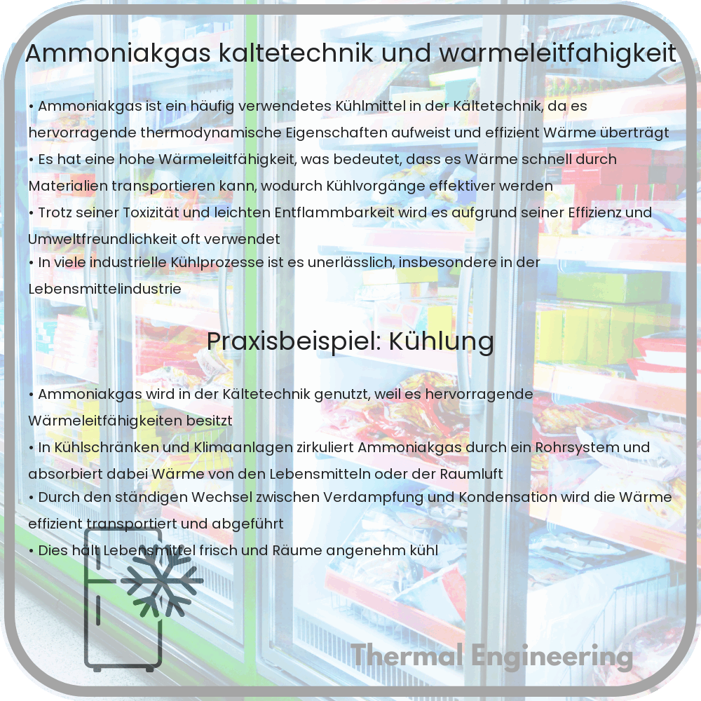 Ammoniakgas | Kältetechnik und Wärmeleitfähigkeit