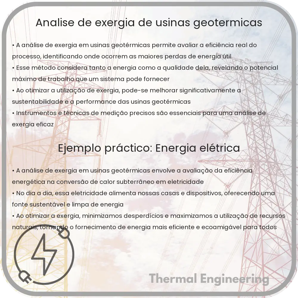 Análise de Exergia de Usinas Geotérmicas