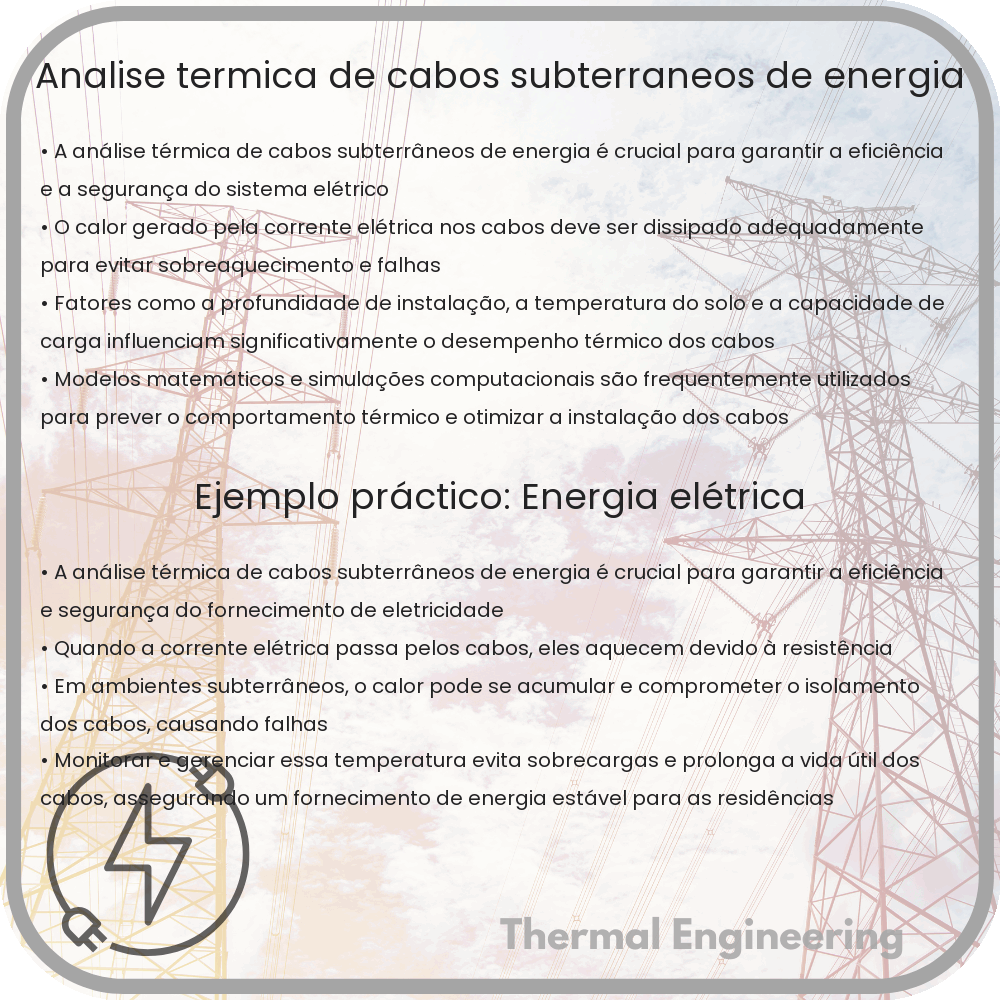 Análise Térmica de Cabos Subterrâneos de Energia