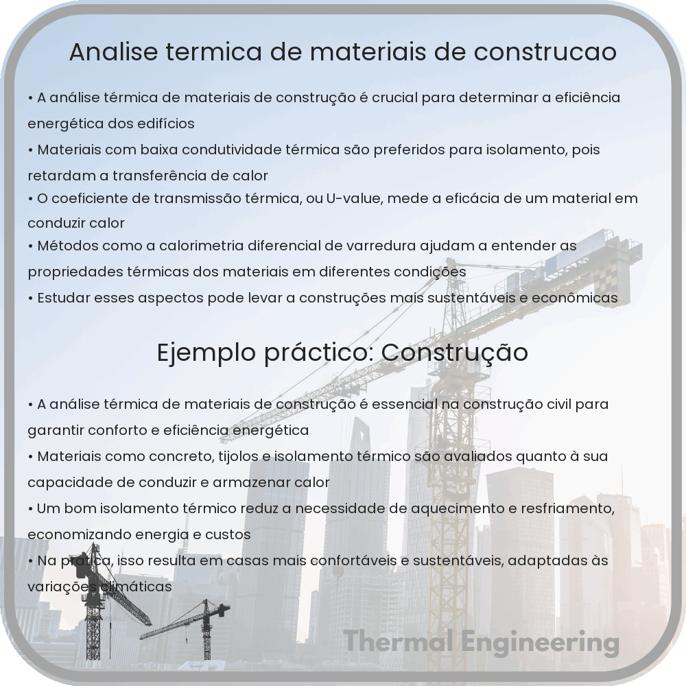 Análise Térmica de Materiais de Construção