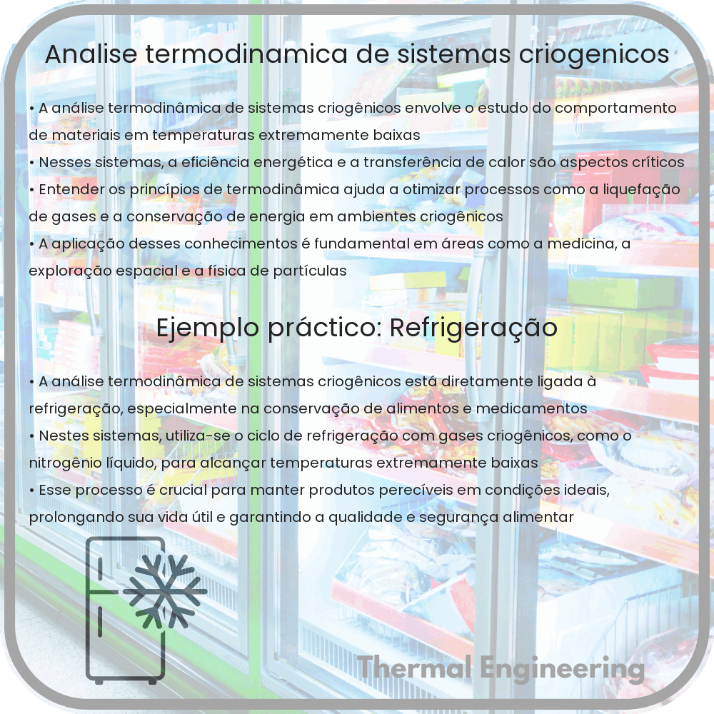 Análise Termodinâmica de Sistemas Criogênicos