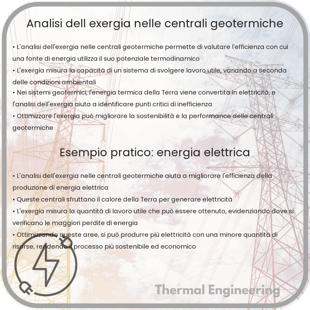 Analisi dell'Exergia nelle Centrali Geotermiche