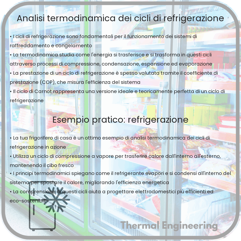 Analisi termodinamica dei cicli di refrigerazione