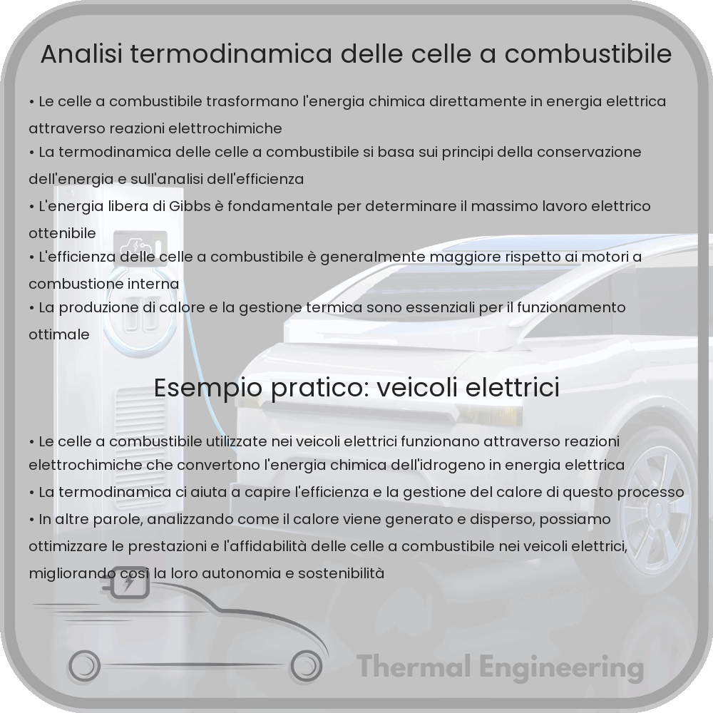 Analisi termodinamica delle celle a combustibile