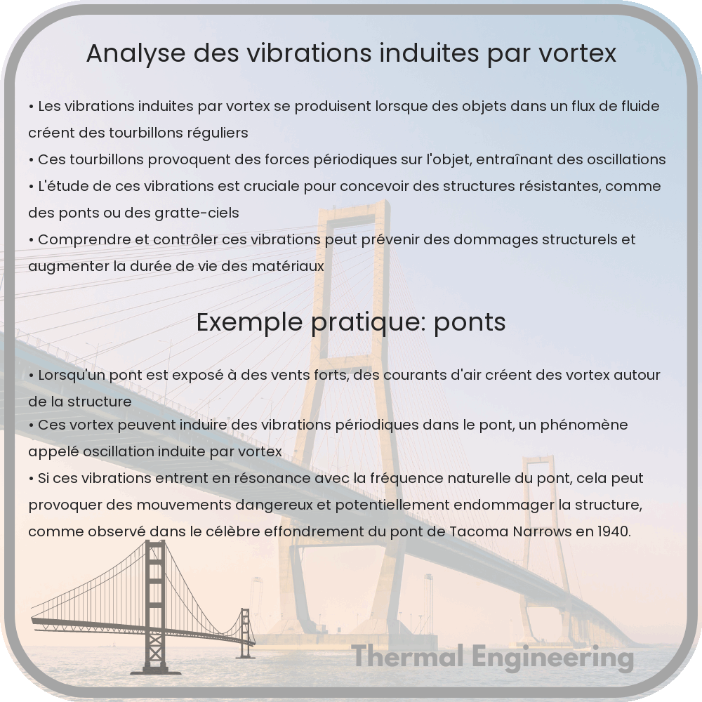 Analyse des vibrations induites par vortex