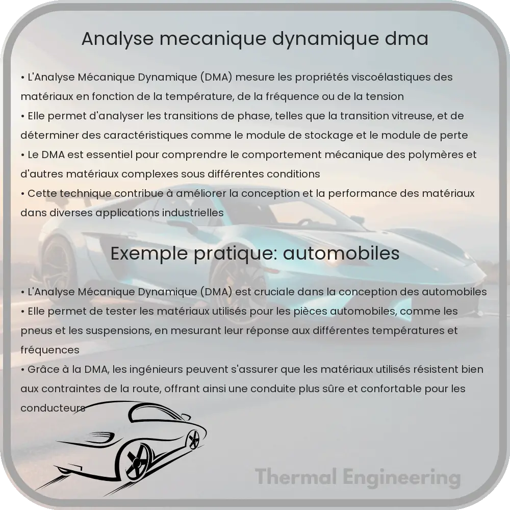 Analyse Mécanique Dynamique (DMA)