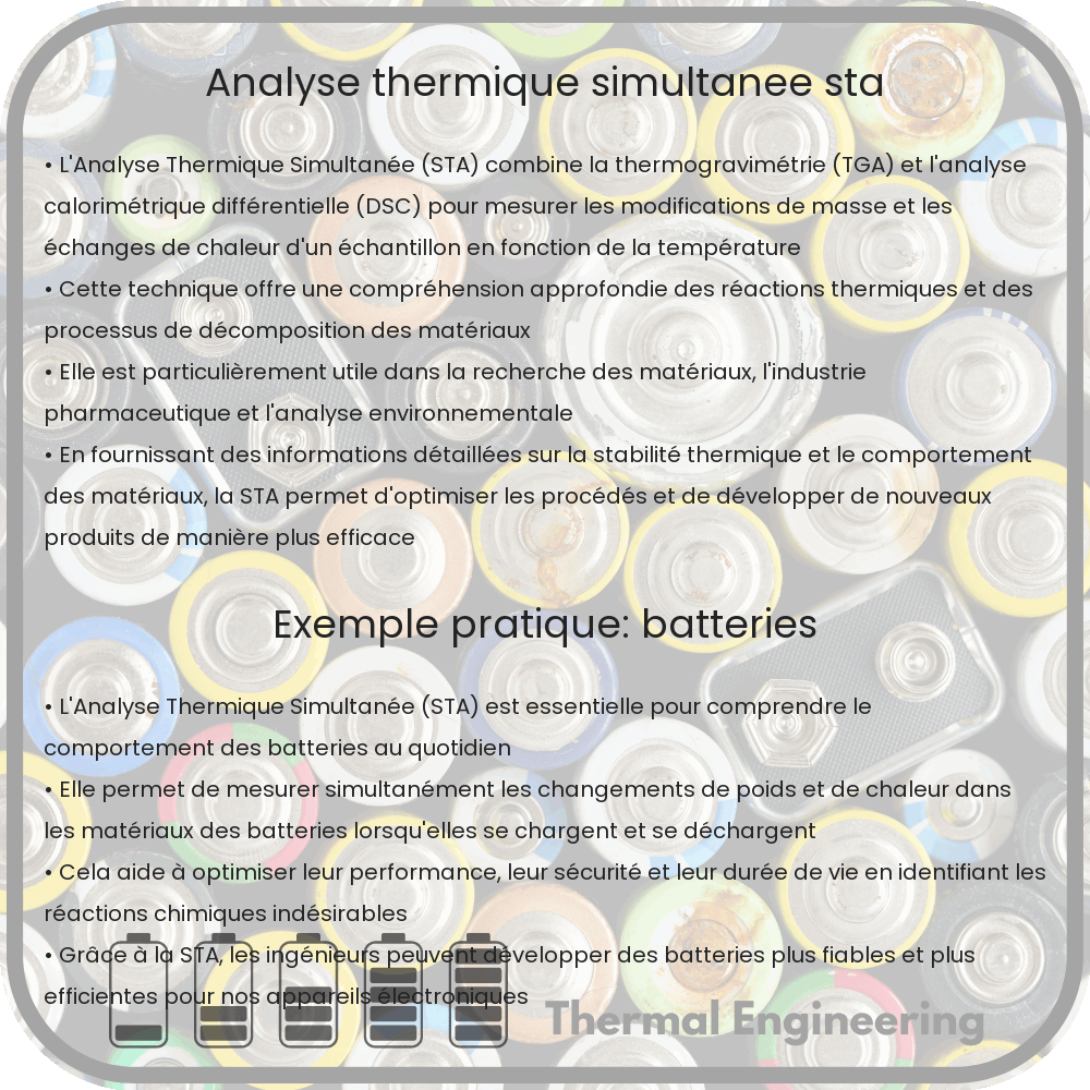 Analyse Thermique Simultanée (STA)