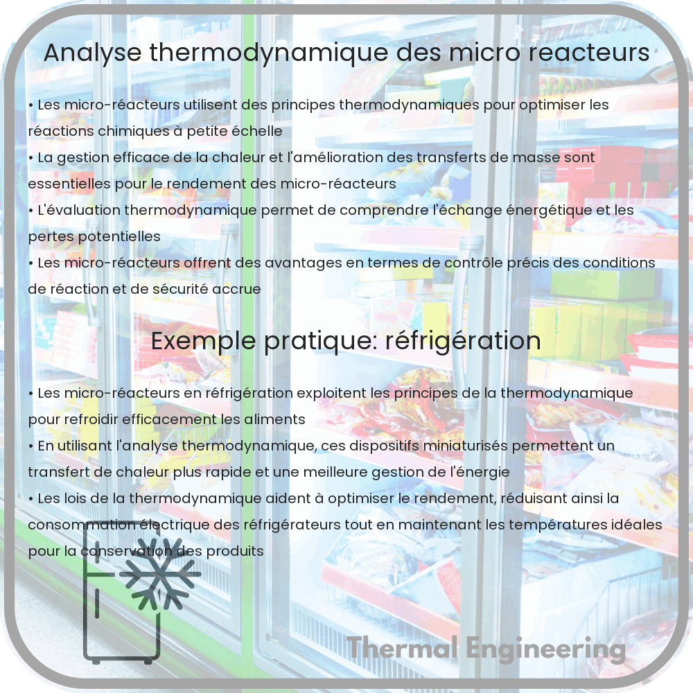Analyse thermodynamique des micro-réacteurs
