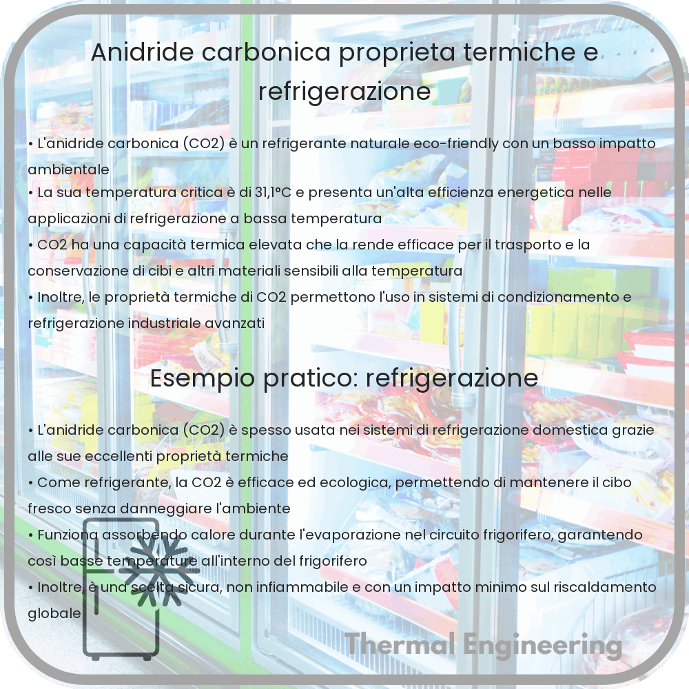 Anidride Carbonica | Proprietà Termiche e Refrigerazione