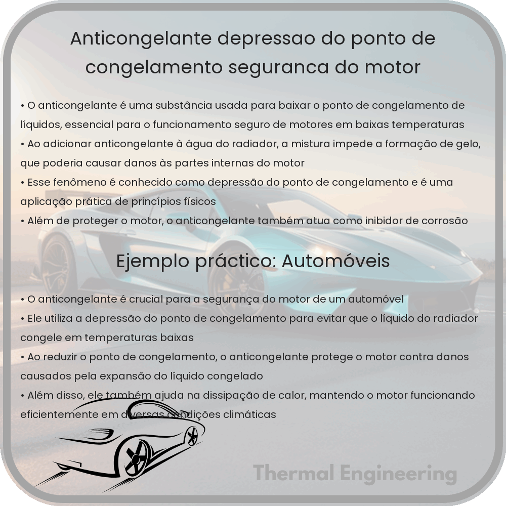 Anticongelante | Depressão do Ponto de Congelamento & Segurança do Motor