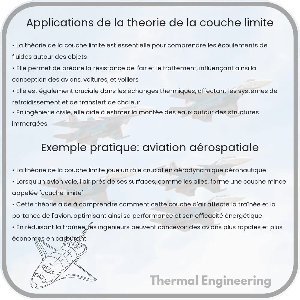 Applications de la théorie de la couche limite