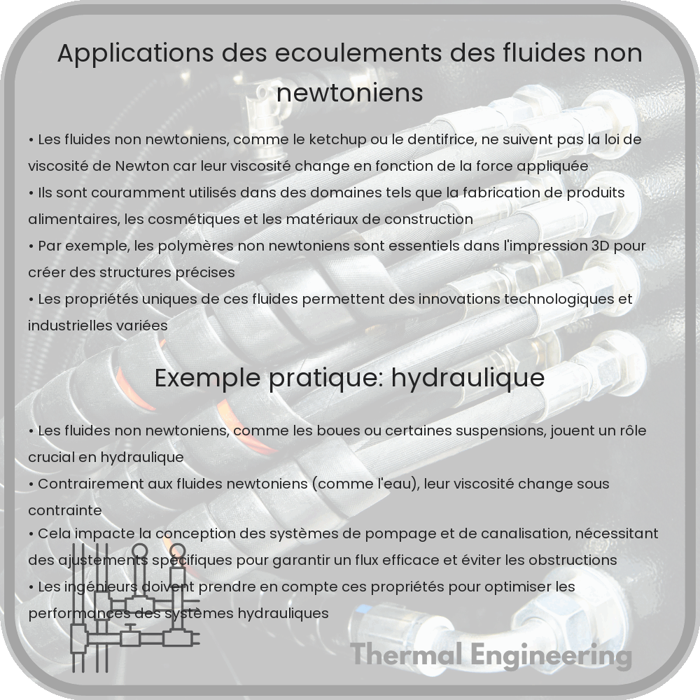 Applications des écoulements des fluides non newtoniens