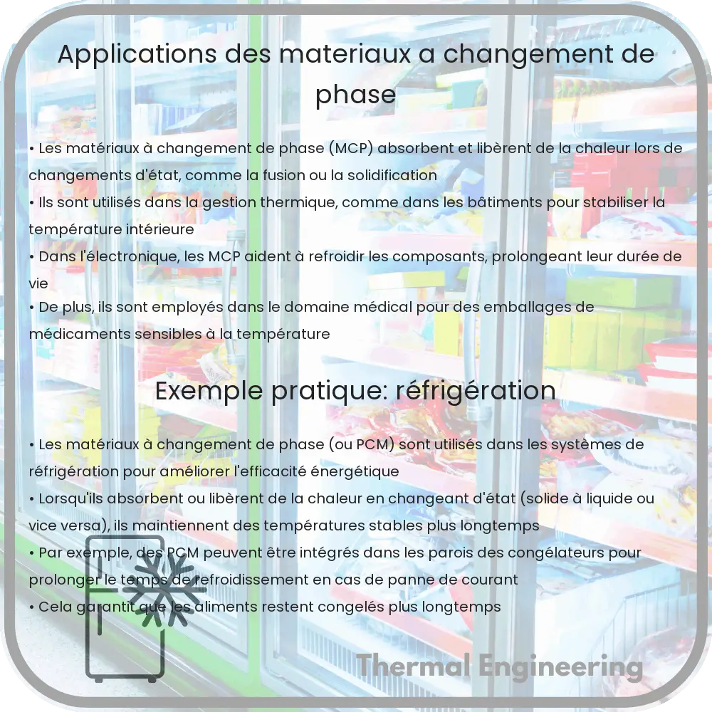 Applications des matériaux à changement de phase