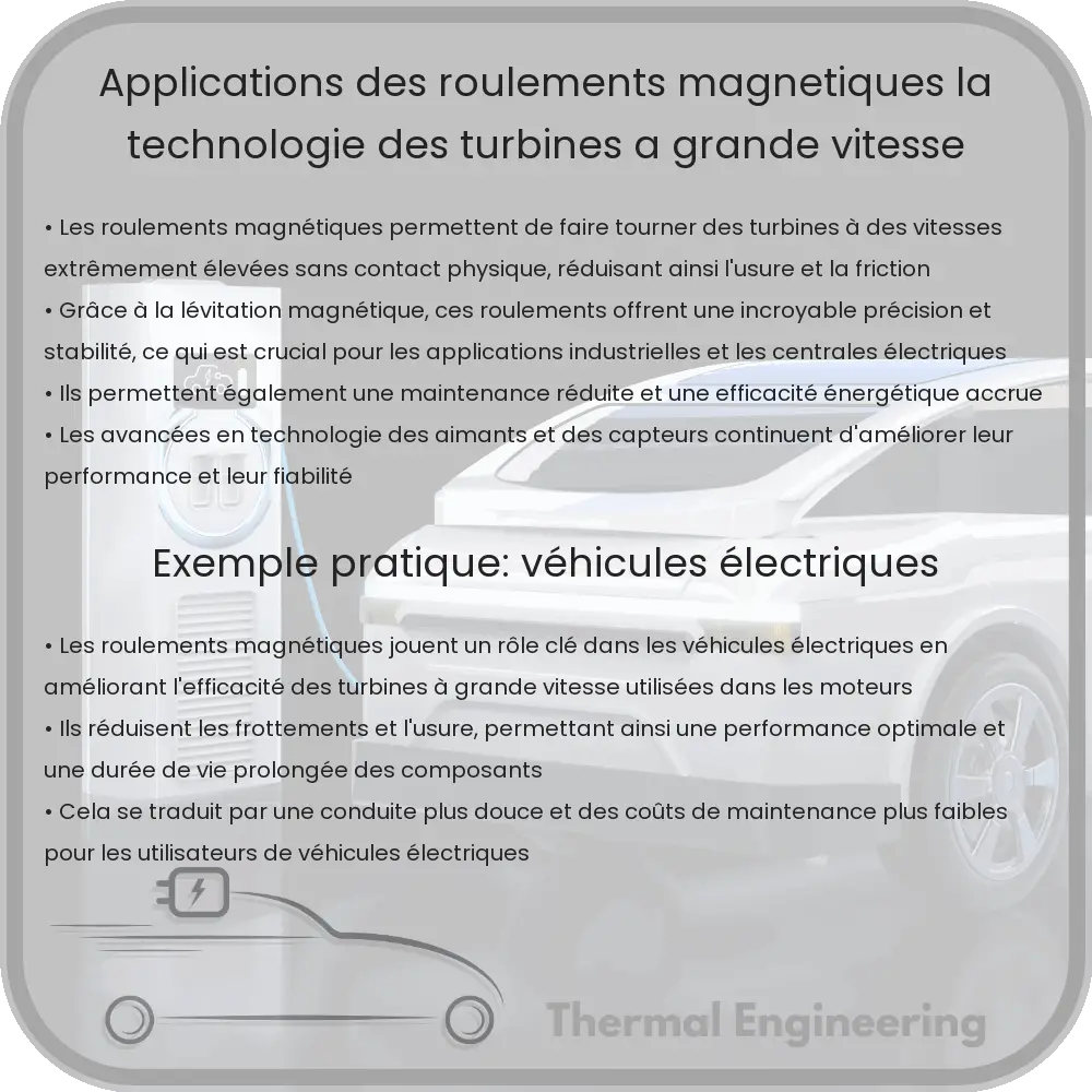 Applications des roulements magnétiques: La technologie des turbines à grande vitesse