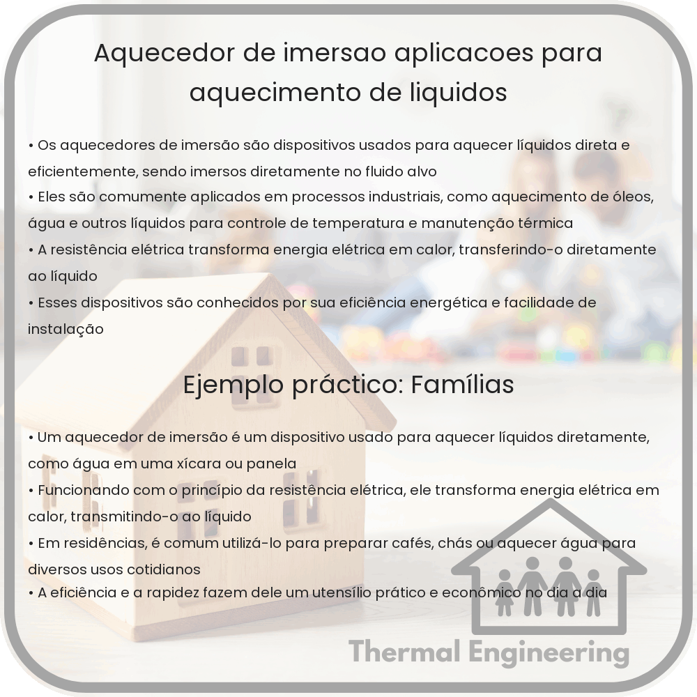 Aquecedor de Imersão | Aplicações para Aquecimento de Líquidos