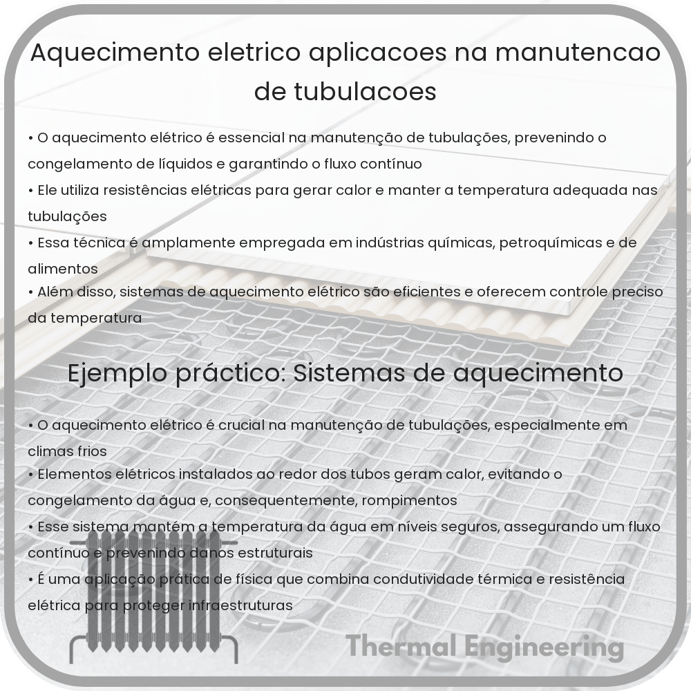 Aquecimento Elétrico: Aplicações na Manutenção de Tubulações
