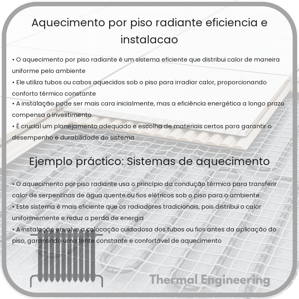 Aquecimento por Piso Radiante | Eficiência e Instalação
