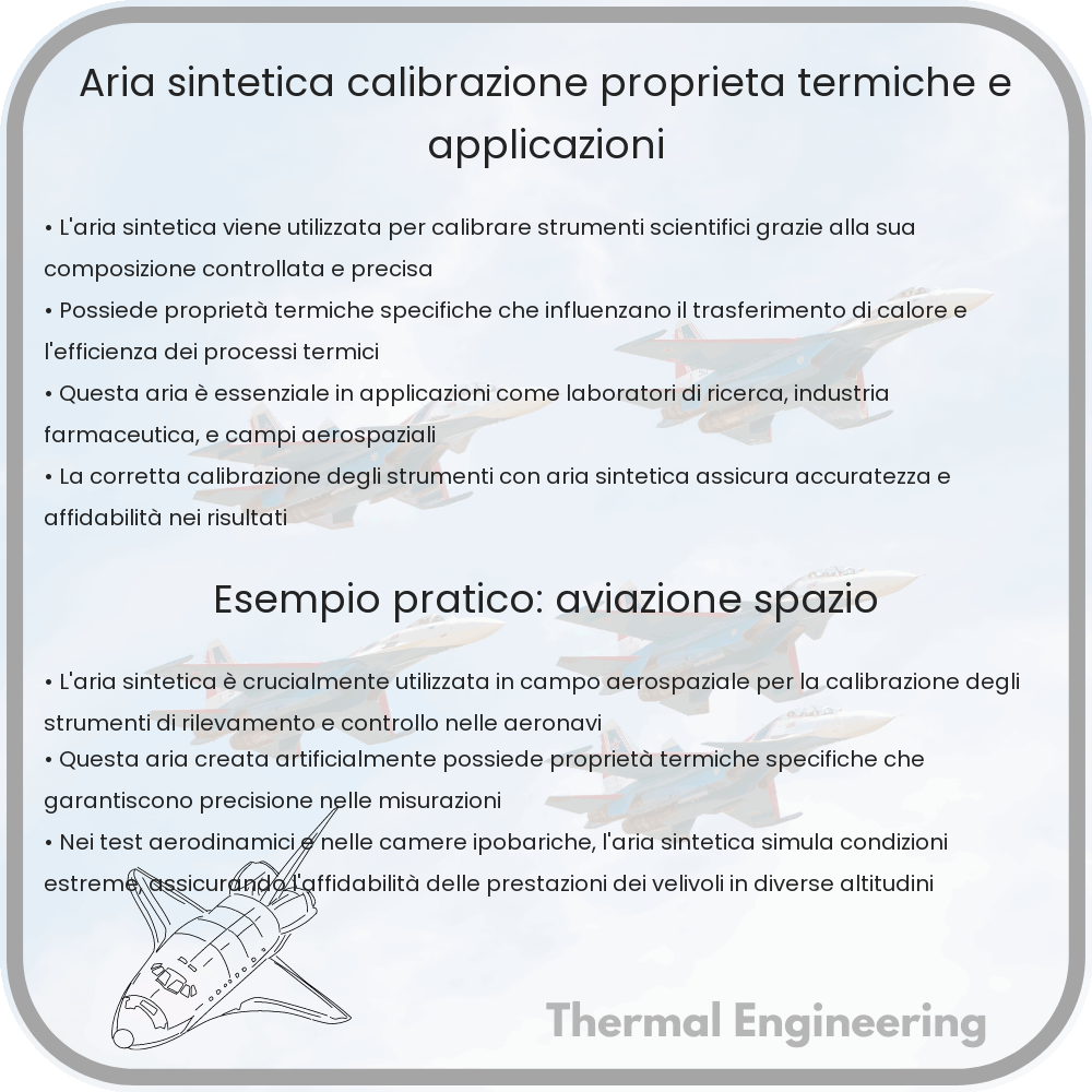 Aria Sintetica | Calibrazione, Proprietà Termiche e Applicazioni