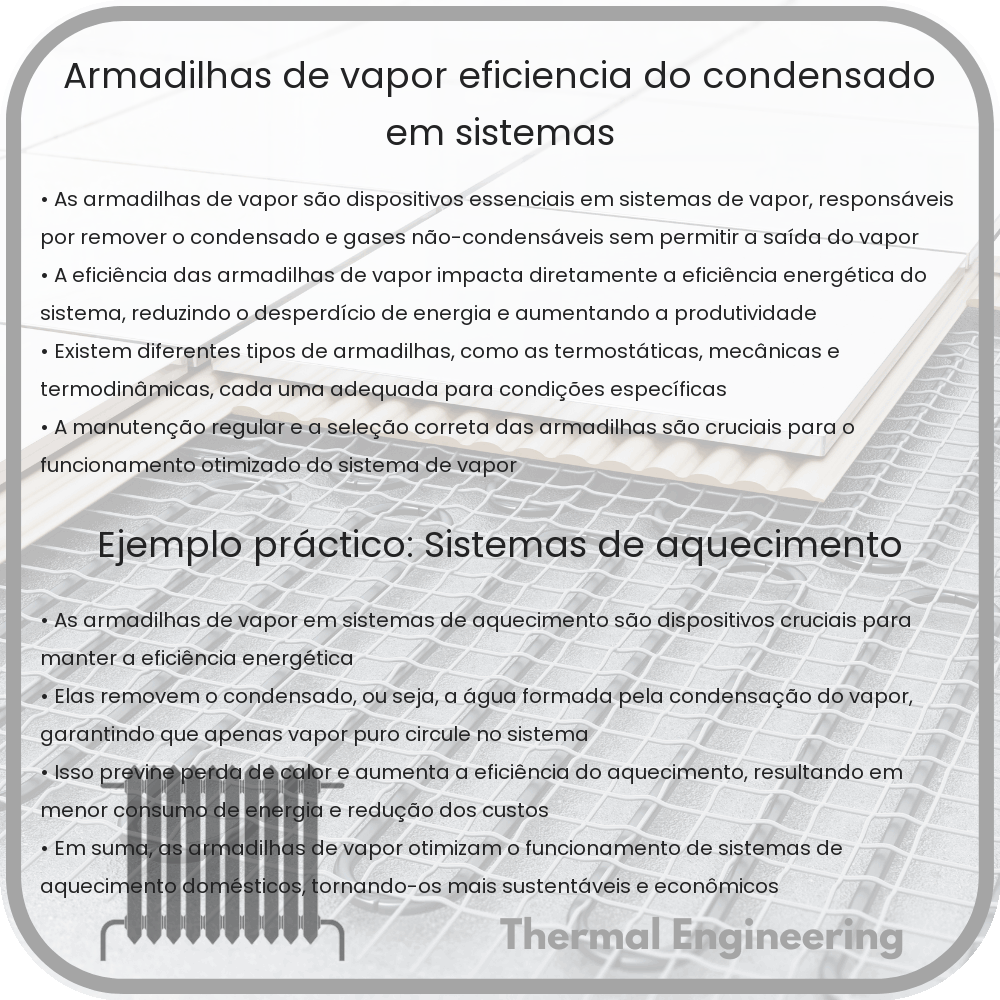 Armadilhas de Vapor | Eficiência do Condensado em Sistemas