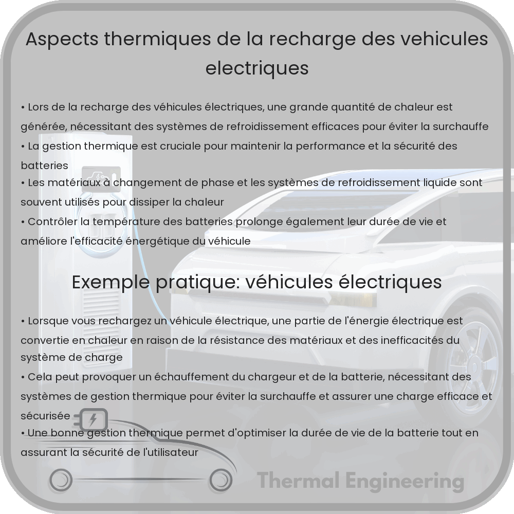 Aspects thermiques de la recharge des véhicules électriques