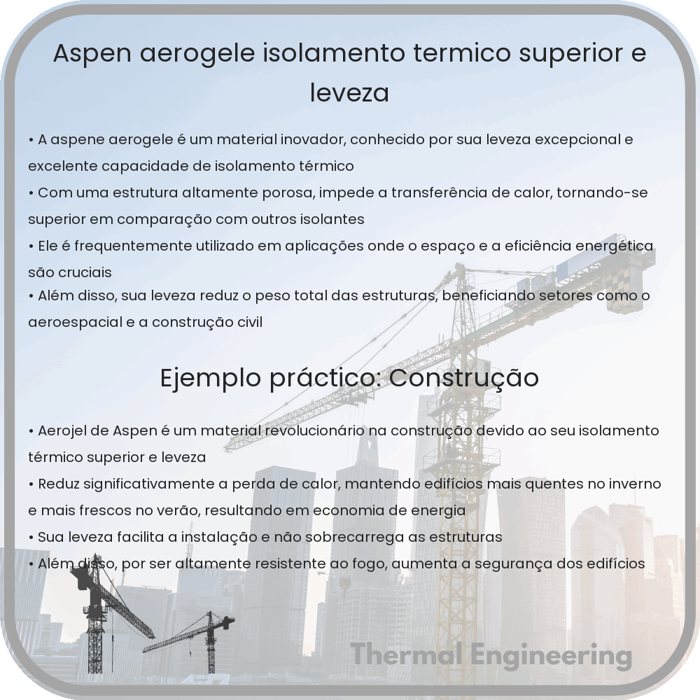 Aspen Aerogele | Isolamento Térmico Superior e Leveza