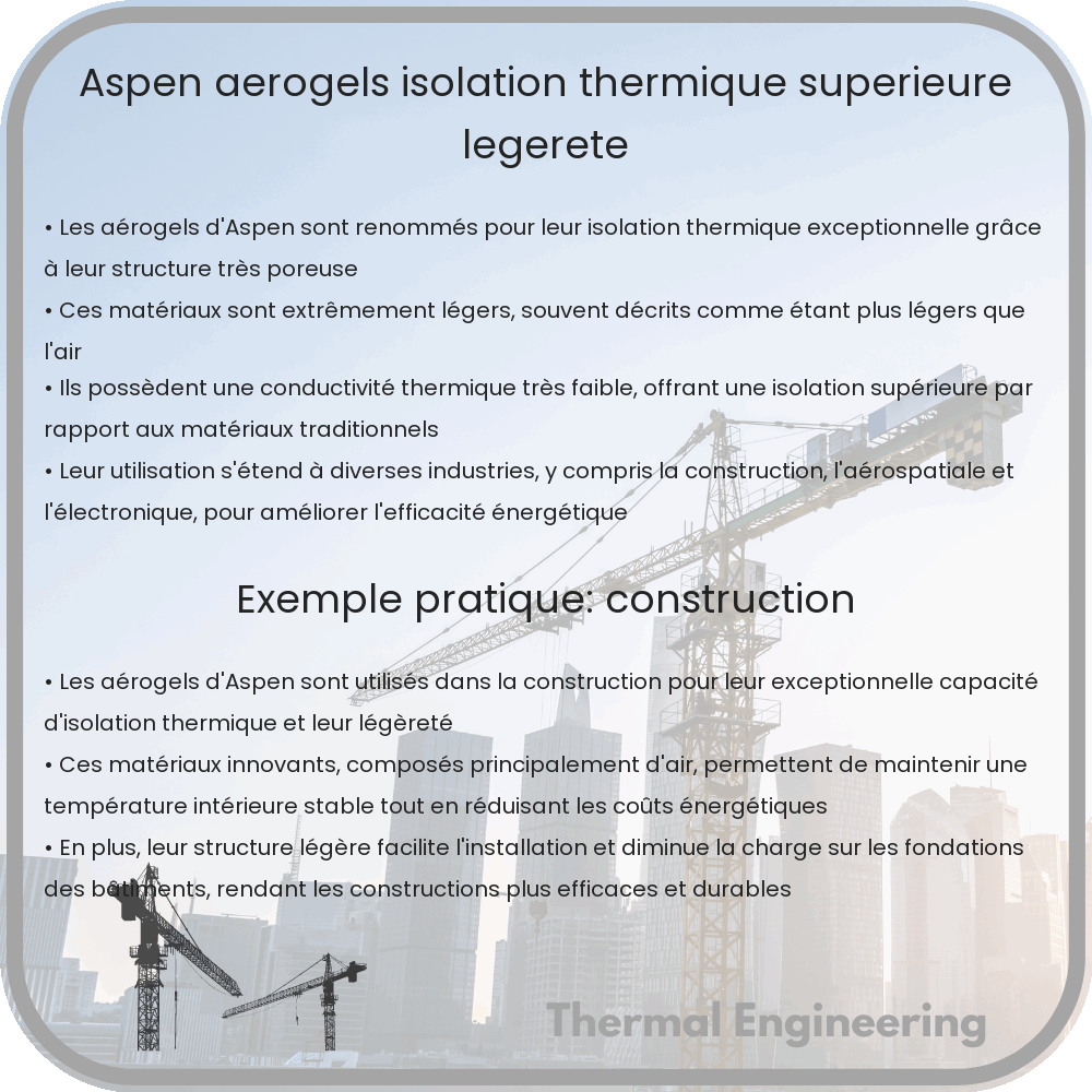 Aspen Aerogels | Isolation Thermique Supérieure, Légèreté