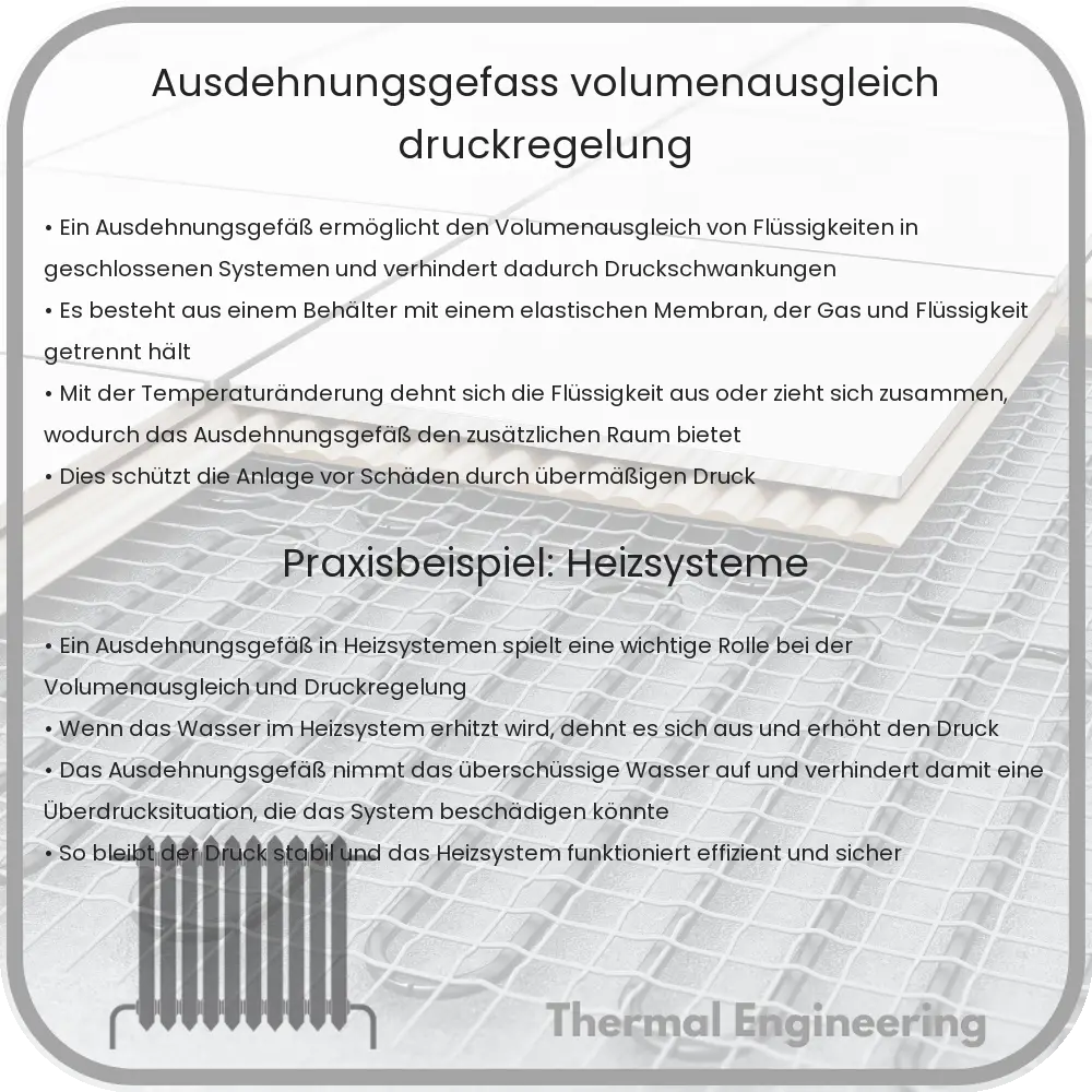 Ausdehnungsgefäß | Volumenausgleich, Druckregelung