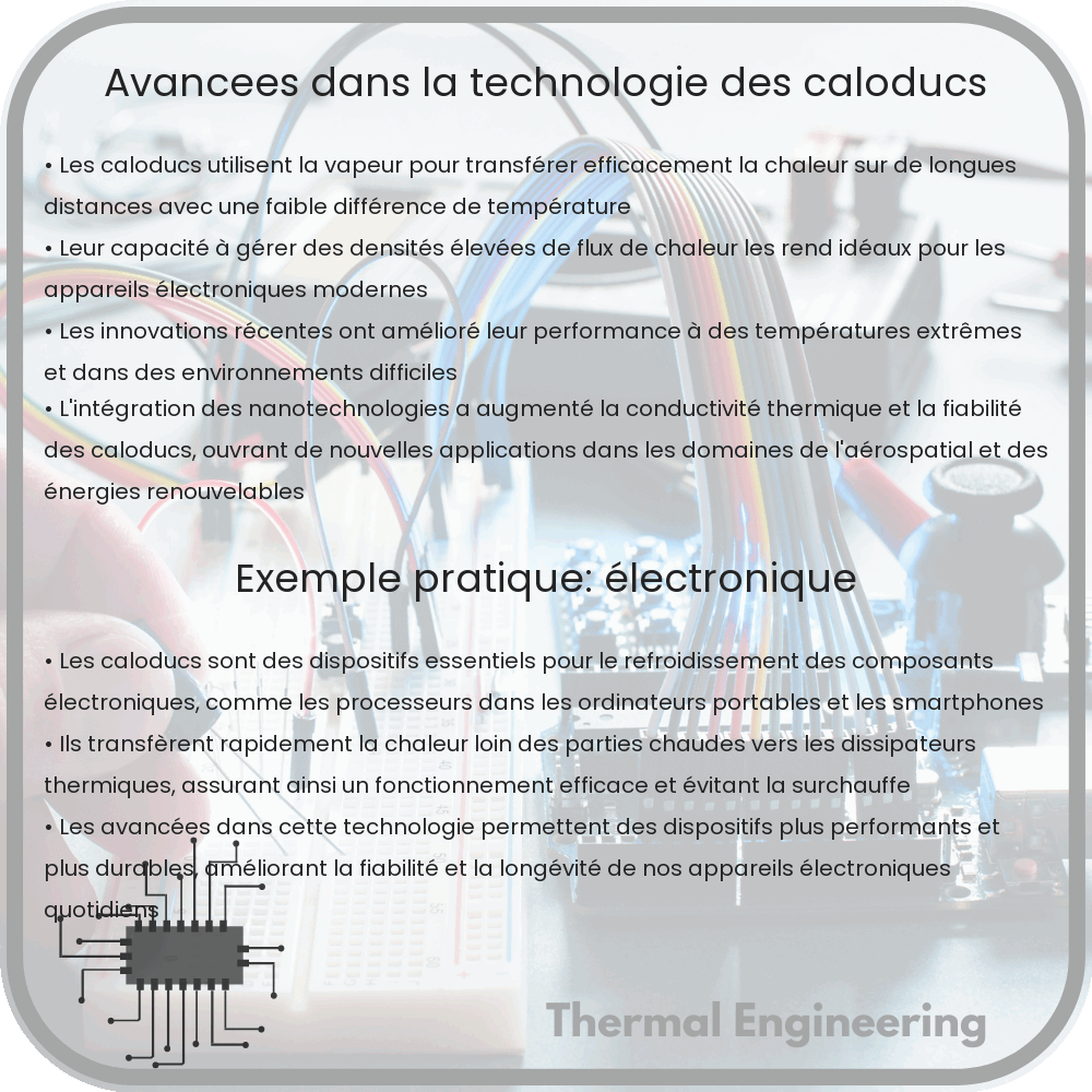 Avancées dans la technologie des caloducs
