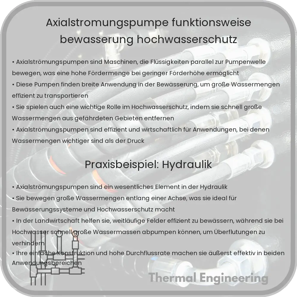 Axialströmungspumpe | Funktionsweise, Bewässerung & Hochwasserschutz