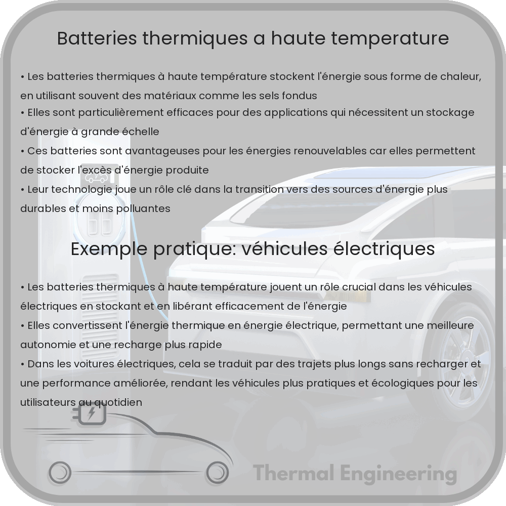 Batteries thermiques à haute température