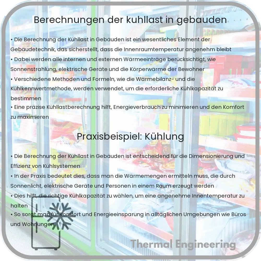 Berechnungen der Kühllast in Gebäuden