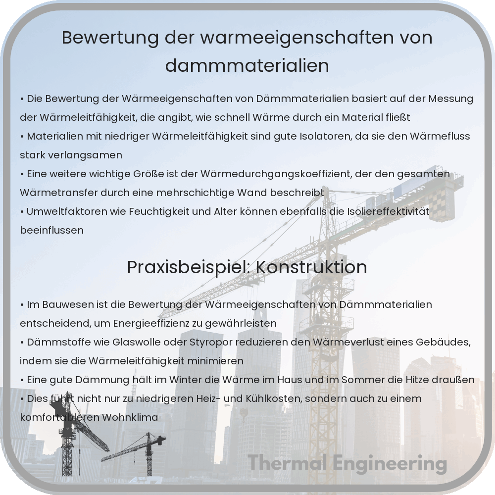 Bewertung der Wärmeeigenschaften von Dämmmaterialien
