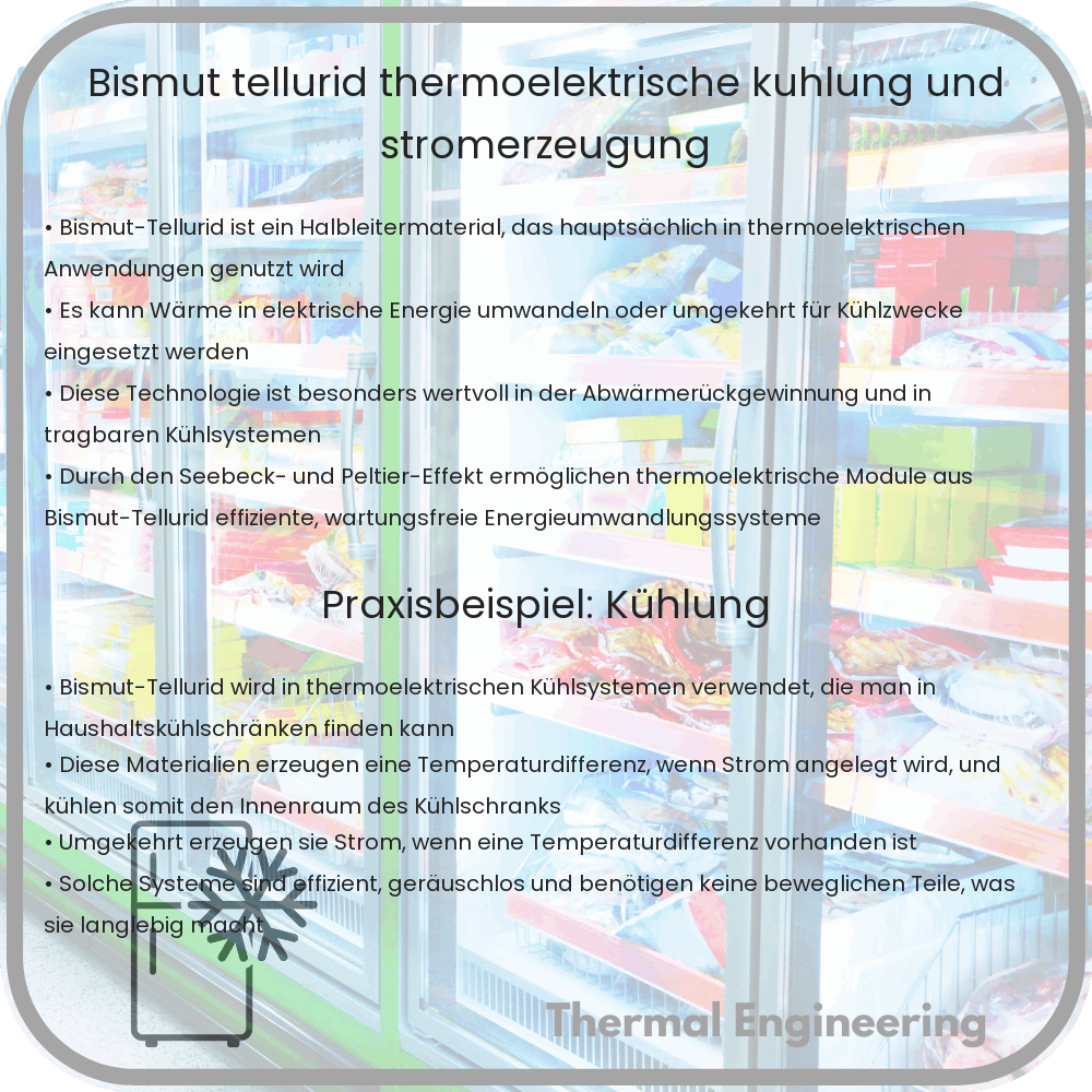 Bismut-Tellurid | Thermoelektrische Kühlung und Stromerzeugung