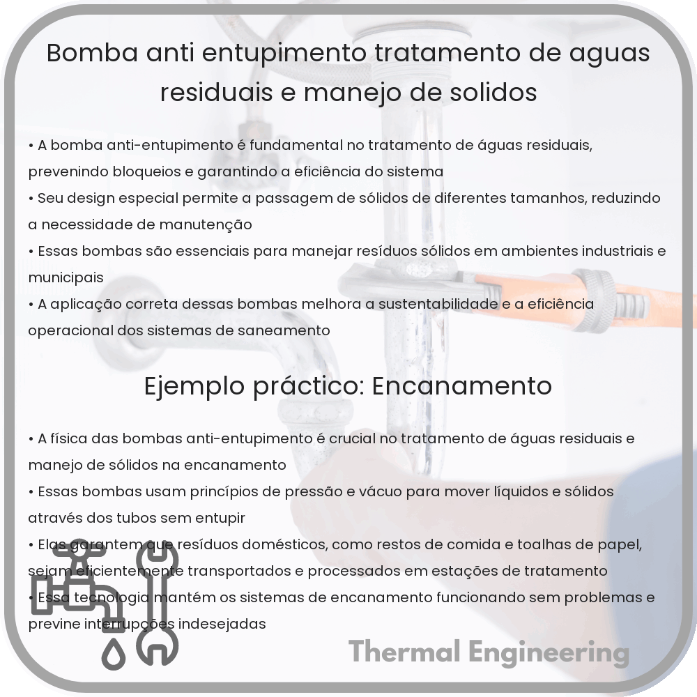 Bomba Anti-Entupimento | Tratamento de Águas Residuais e Manejo de Sólidos