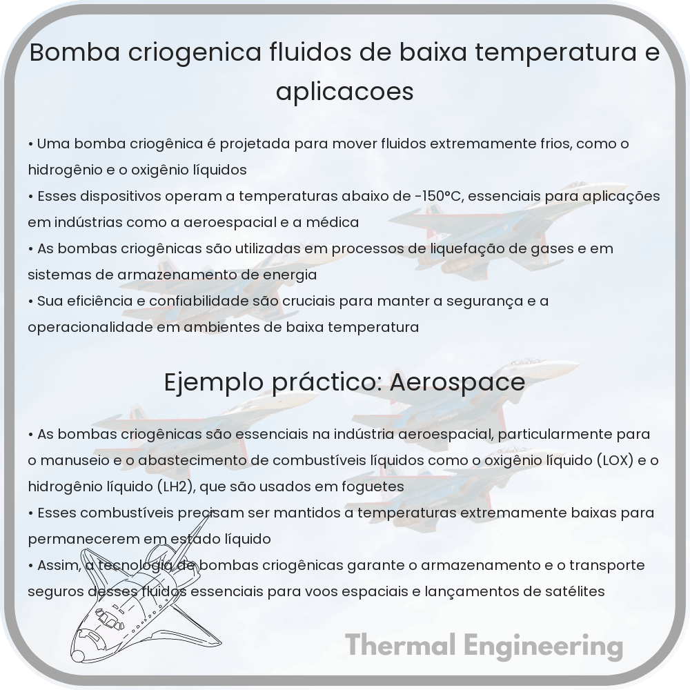 Bomba Criogênica | Fluidos de Baixa Temperatura e Aplicações