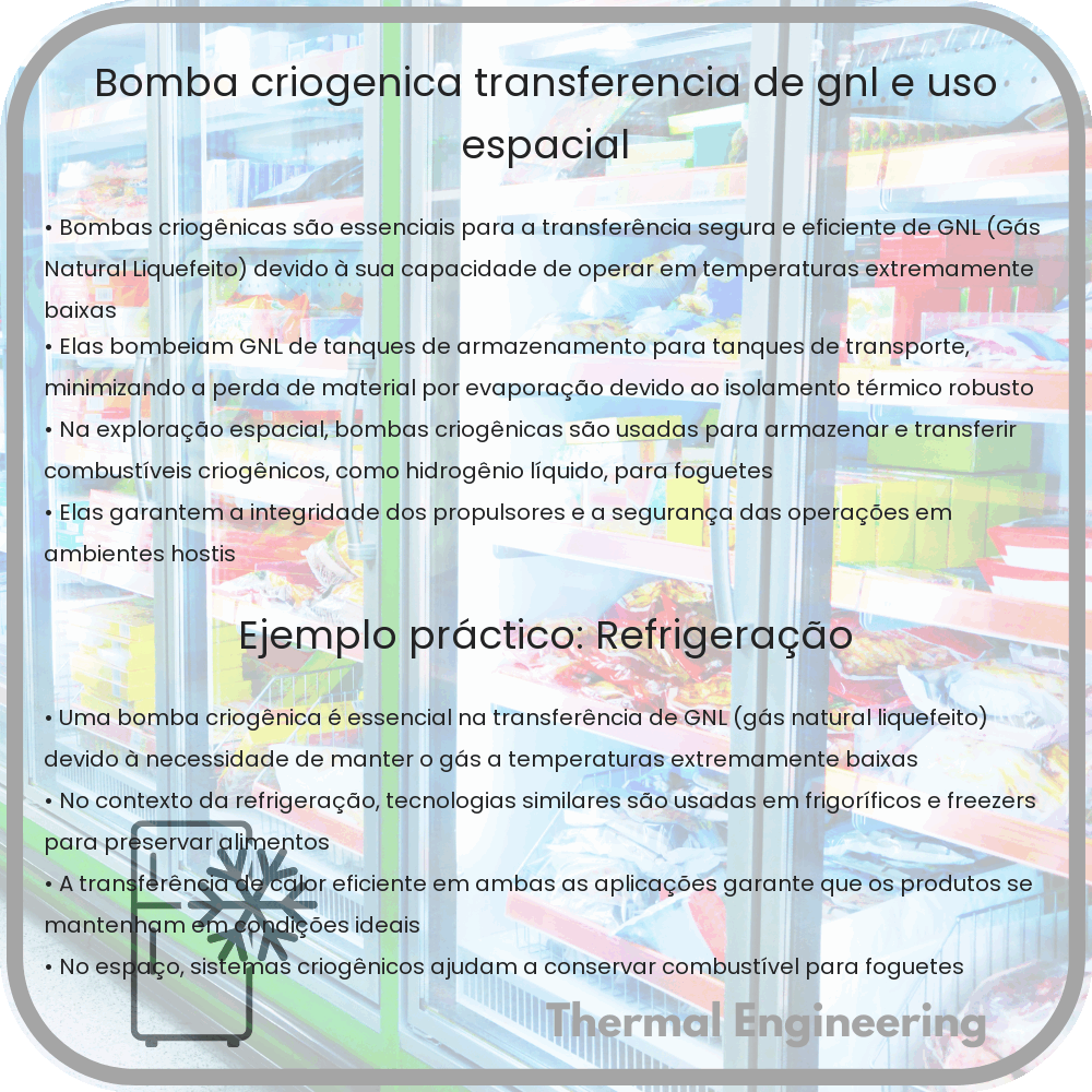 Bomba Criogênica | Transferência de GNL e Uso Espacial