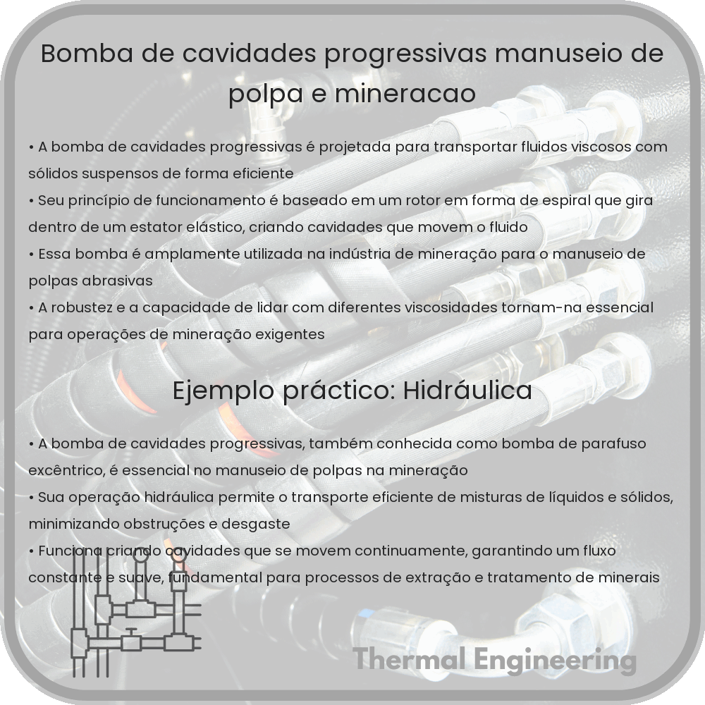 Bomba de Cavidades Progressivas | Manuseio de Polpa e Mineração