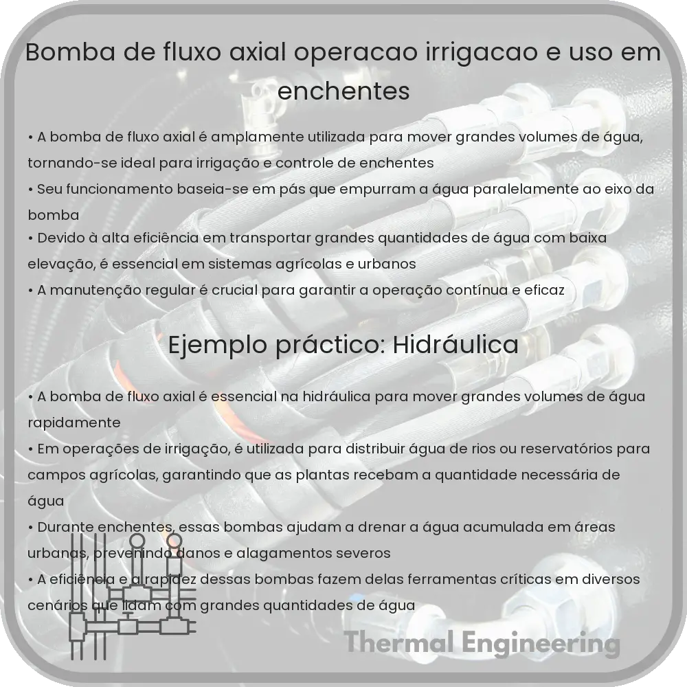 Bomba de Fluxo Axial | Operação, Irrigação e Uso em Enchentes
