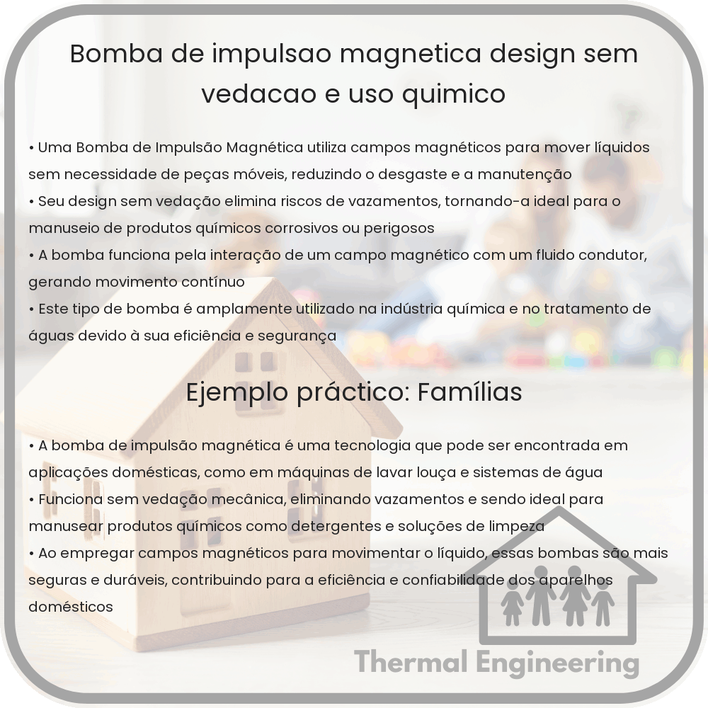 Bomba de Impulsão Magnética | Design sem Vedação e Uso Químico
