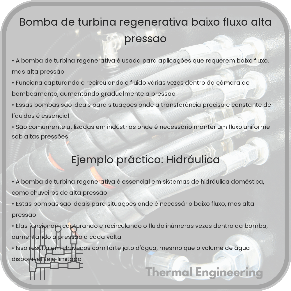 Bomba de Turbina Regenerativa | Baixo Fluxo, Alta Pressão