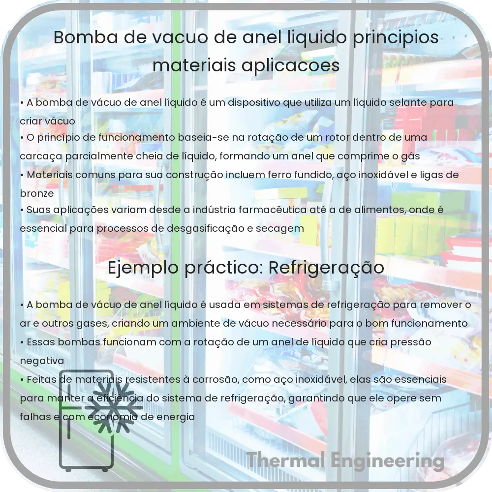Bomba de Vácuo de Anel Líquido | Princípios, Materiais, Aplicações