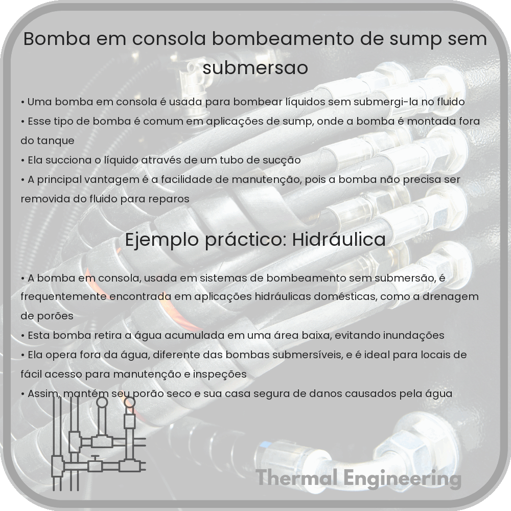 Bomba em Consola | Bombeamento de Sump sem Submersão