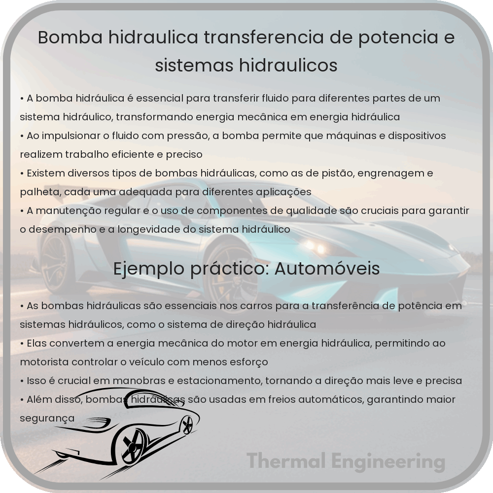 Bomba Hidráulica | Transferência de Potência e Sistemas Hidráulicos