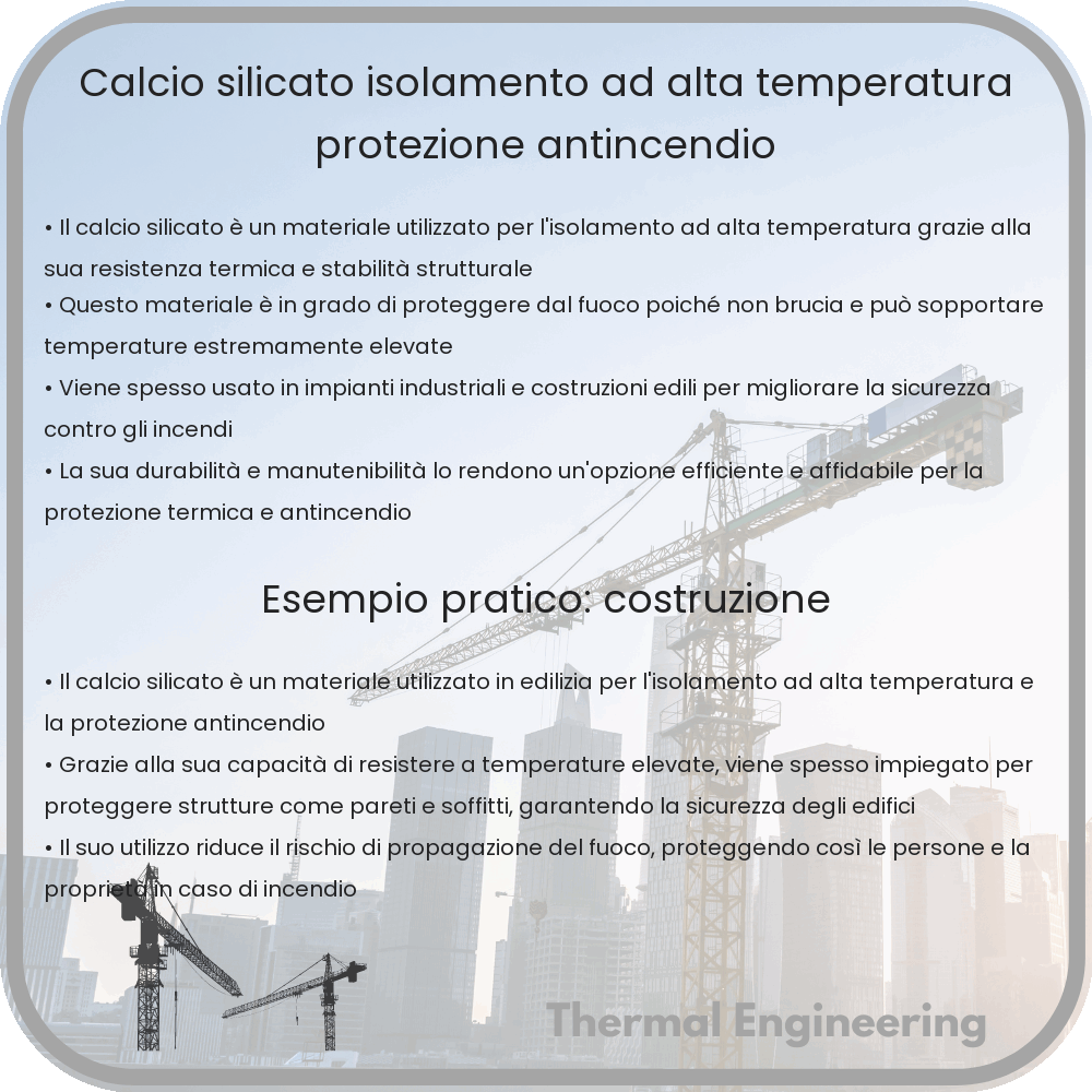 Calcio Silicato | Isolamento ad Alta Temperatura, Protezione Antincendio