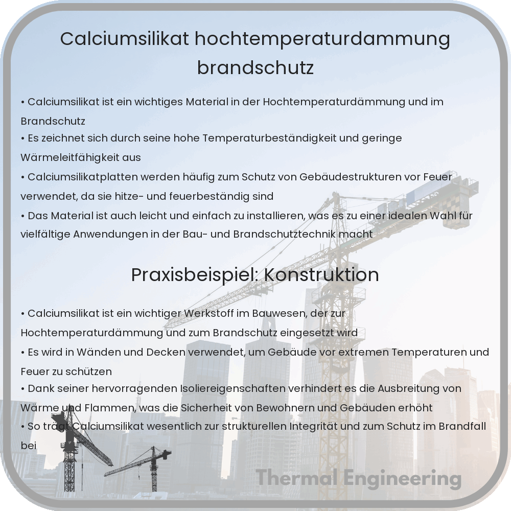 Calciumsilikat | Hochtemperaturdämmung, Brandschutz