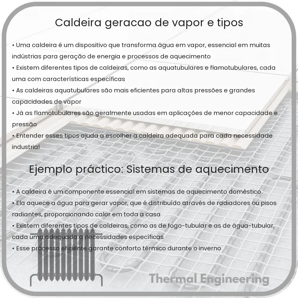 Caldeira | Geração de Vapor e Tipos
