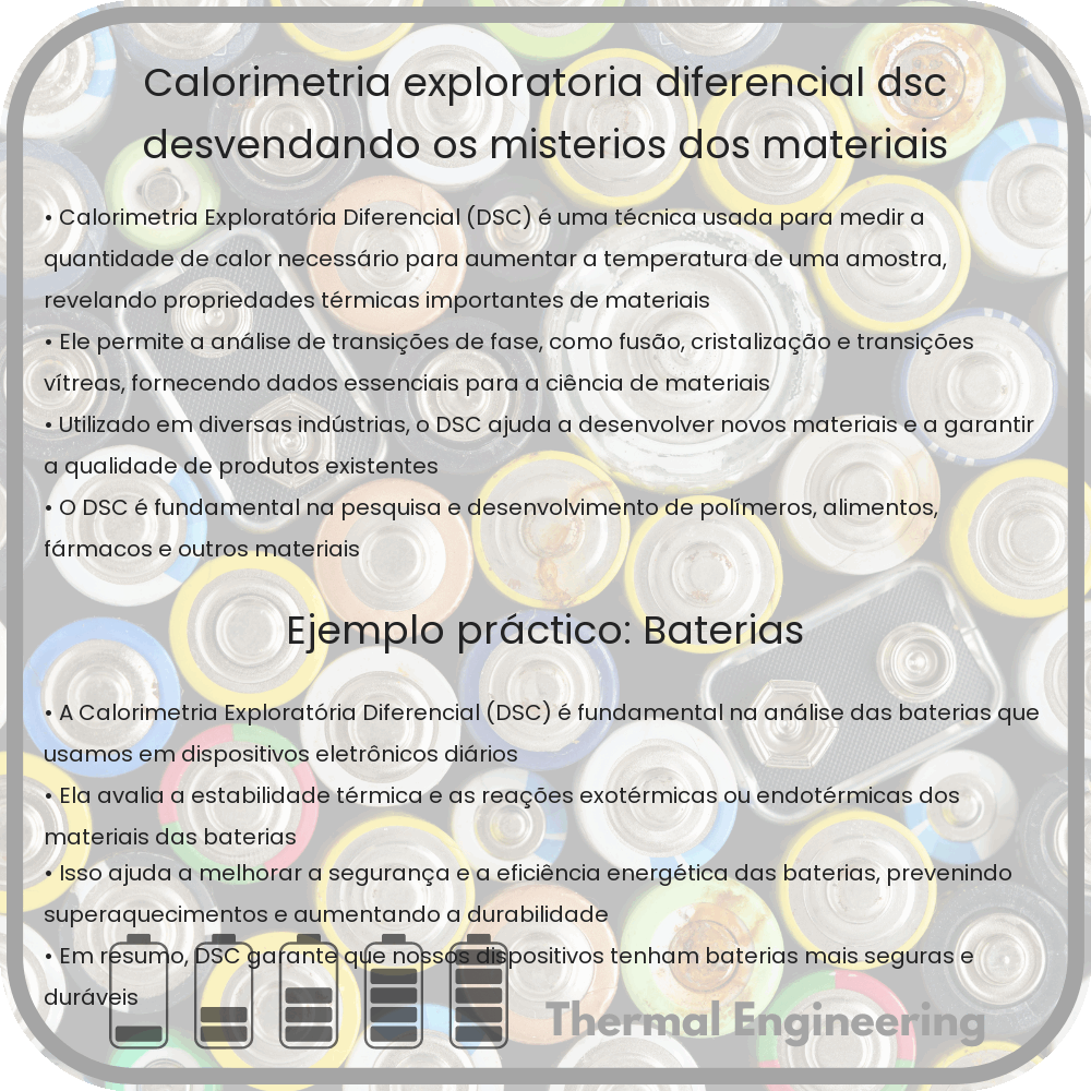 Calorimetria Exploratória Diferencial (DSC): Desvendando os Mistérios dos Materiais